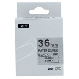 Epson LC-7SBE Mat Gri Üzeri Siyah 36MM 9Metre Muadil Etiket - Epson