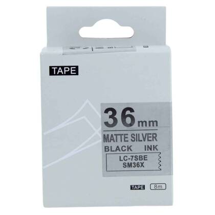 Epson LC-7SBE Mat Gri Üzeri Siyah 36MM 9Metre Muadil Etiket - 1