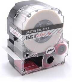 Epson LC-7TRN Clear Üzeri Kırmızı 36MM 9Metre Muadil Etiket - Epson