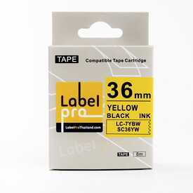 Epson LC-7YBW Sarı Üzeri Siyah 36MM 9Metre Muadil Etiket - Epson