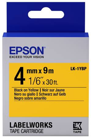 Epson LK-1YBP Sarı Üzerine Siyah Orjinal Etiket - 1