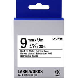 Epson LK-3WBN Muadil Etiket Kartuşu Siyah Beyaz 9 mm C53S653003 - Epson