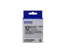Epson LK-4SBE Gümüş Üzeri Siyah 12mm 9Metre Etiket - Epson