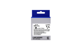 Epson LK-4WBA5 Isıyla Daralan Siyah Üzeri Beyaz 5MM 2,5Metre Muadil Etiket - Epson