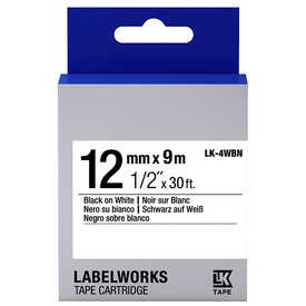 Epson LK-4WBN Muadil Standart Etiket Kartuşu Siyah Beyaz 12 mm C53S654021 - Epson