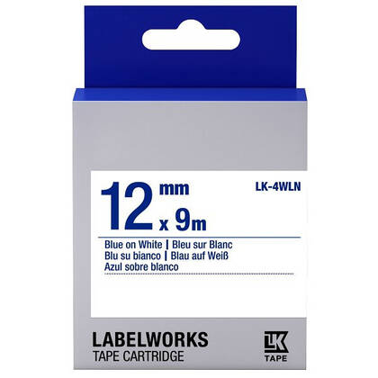 Epson LK-4WLN Muadil Standart Etiket Kartuşu Mavi Beyaz 12 mm C53S654022 - 1
