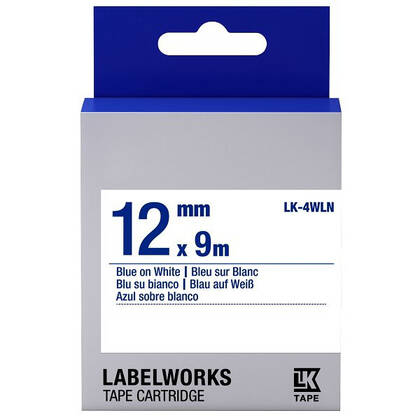 Epson LK-4WLN Muadil Etiket Kartuşu Mavi Beyaz 12 mm C53S654022 - 1