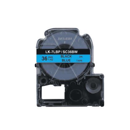 Epson LK-7LBP Mavi Üzeri Siyah 36MM 8Metre Muadil Etiket - 1