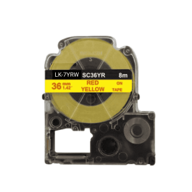 Epson LK-7YRW Sarı Üzeri Kırmızı Muadil Etiket - Epson