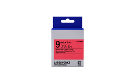 Epson LK-3RBP Muadil Pastel Siyah Kırmızı Etiket 9mm C53S653001 - Epson