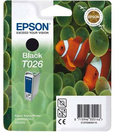 Epson T026/C13T02640120 Orjinal Siyah Kartuş - 1