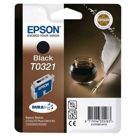 Epson T0321-C13T03214020 Orjinal Siyah Kartuş - 1