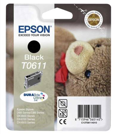 Epson T0611 C13T06114020 Orjinal Siyah Kartuş - 1