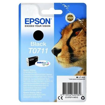 Epson T0711-C13T07114020 Orjinal Siyah Kartuş - 1