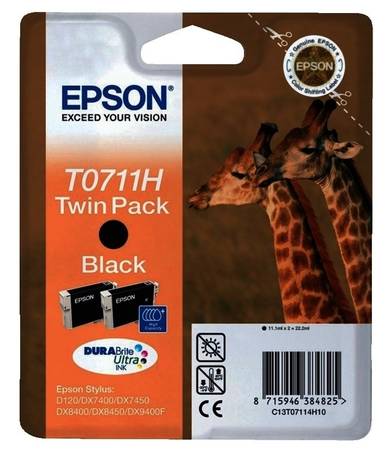 Epson T0711H-C13T07114H20 Orjinal Siyah Kartuş 2'li - 1