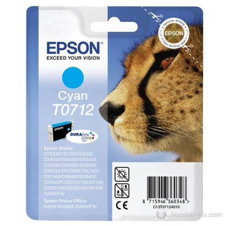 Epson T0712-C13T07124020 Orjinal Mavi Kartuş - 1