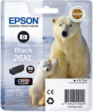 Epson T26XL C13T26314020 Orjinal Foto Siyah Kartuş - 1