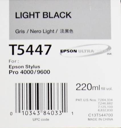 Epson T5447 C13T544700 Orjinal Açık Siyah Kartuş - 1