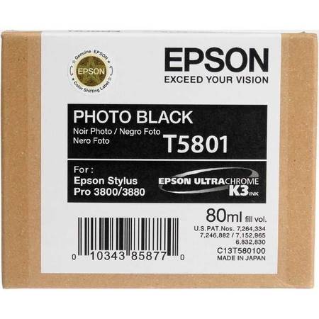 Epson T5801 C13T580100 Orjinal Foto Siyah Kartuş - 1