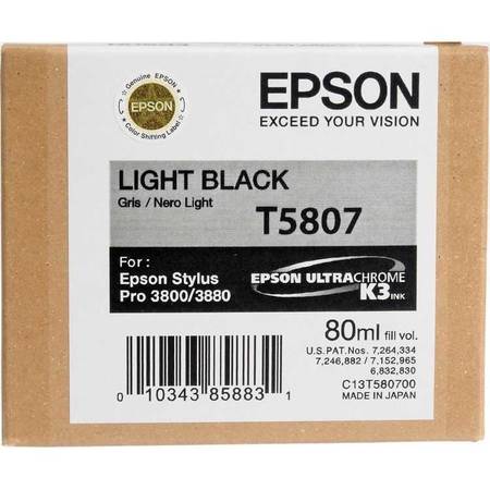 Epson T5807 C13T580700 Orjinal Açık Siyah Kartuş - 1
