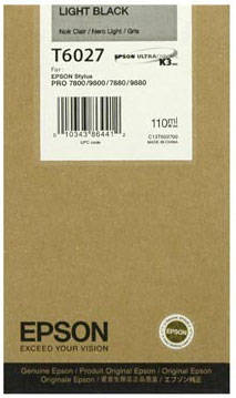 Epson T6027 C13T602700 Orjinal Açık Siyah Kartuş - 1