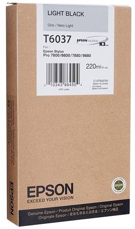 Epson T6037-C13T603700 Orjinal Açık Siyah Kartuş - 1