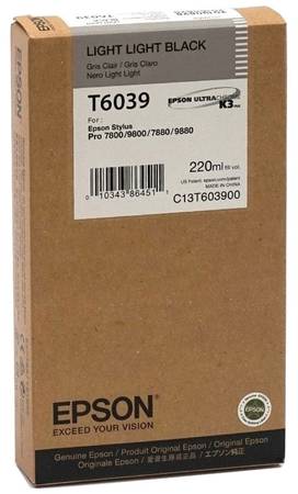 Epson T6039-C13T603900 Orjinal Açık Açık Siyah Kartuş - 1