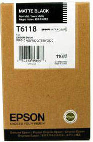 Epson T6118 C13T611800 Orjinal Mat Siyah Kartuş - 1
