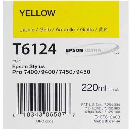 Epson T6124 C13T612400 Orjinal Sarı Kartuş - 1
