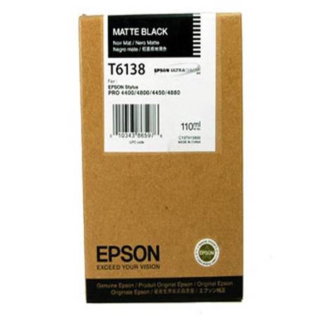 Epson T6138 C13T613800 Orjinal Mat Siyah Kartuş - 1