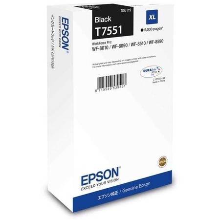 Epson T7551-C13T755140 Siyah Orjinal Kartuş Y.K - 1