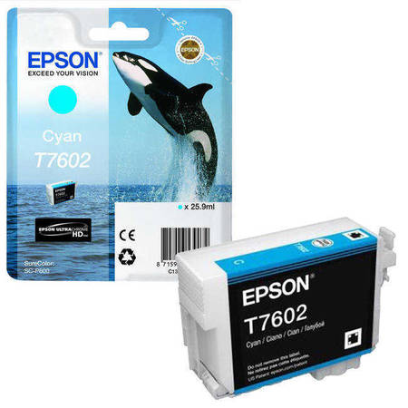 Epson T7602-C13T76024010 Mavi Orjinal Kartuş - 1