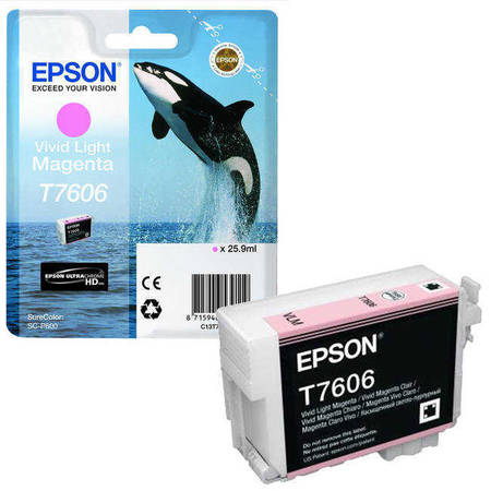 Epson T7606-C13T76064010 Açık Kırmızı Orjinal Kartuş - 1