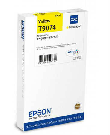 Epson T9074 XXL Sarı Orjinal Kartuş - 1