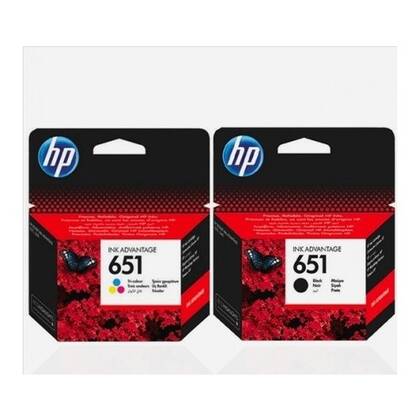 HP 651 Siyah ve Renkli Kartuş - 1
