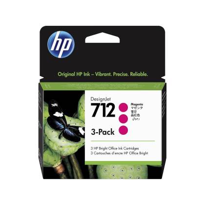 HP 712-3ED78A Kırmızı 3Lü Paket Kartuş-29ml - 1
