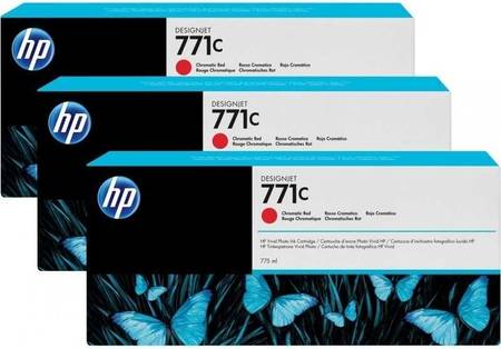 Hp 771-B6Y32A Orjinal Kromatik Kırmızı Kartuş 3'Lü Paket - 1