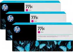 Hp 771-B6Y33A Orjinal Kırmızı Kartuş 3'Lü Paket 