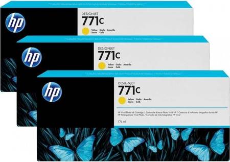 Hp 771-B6Y34A Orjinal Sarı Kartuş 3'Lü Paket - 1