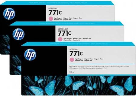 Hp 771-B6Y35A Orjinal Açık Kırmızı Kartuş 3'Lü Paket - 1