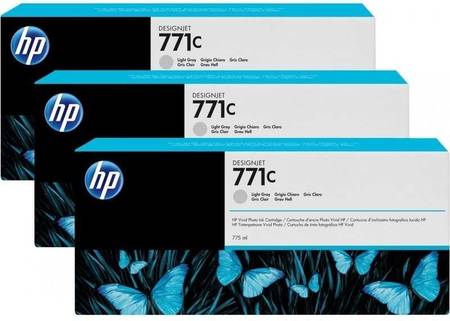 Hp 771-B6Y38A Orjinal Açık Gri Kartuş 3'Lü Paket - 1