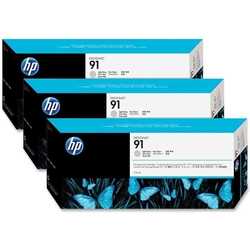 Hp 91-C9482A Orjinal Açık Gri Kartuş 3'Lü Paket - Hp