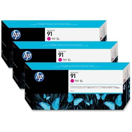 Hp 91-C9484A Orjinal Kırmızı Kartuş 3'Lü Paket - 1