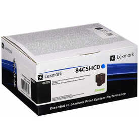 Lexmark - Lexmark 84C5HC0 Yüksek Kapasiteli Mavi Orjinal Toner CX725
