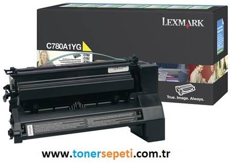 Lexmark C782-C780A1YG Sarı Orjinal Toner - 1