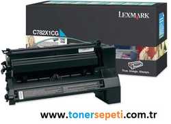 Lexmark C782-C782X1CG Mavi Orjinal Toner 