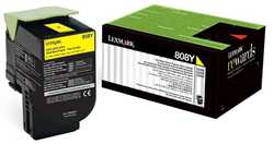 Lexmark CX410-80C80Y0 Sarı Orjinal Toner - Lexmark