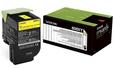 Lexmark CX510-80C8XY0 Sarı Orjinal Toner Extra Y.K - 1