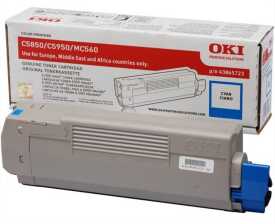 OKI C5850 43865723 Mavi Orjinal Toner - Oki