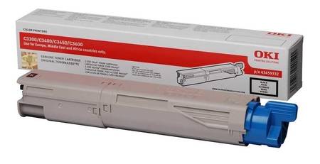 Oki C3300-43459348 Siyah Orjinal Toner Y.K. - 1